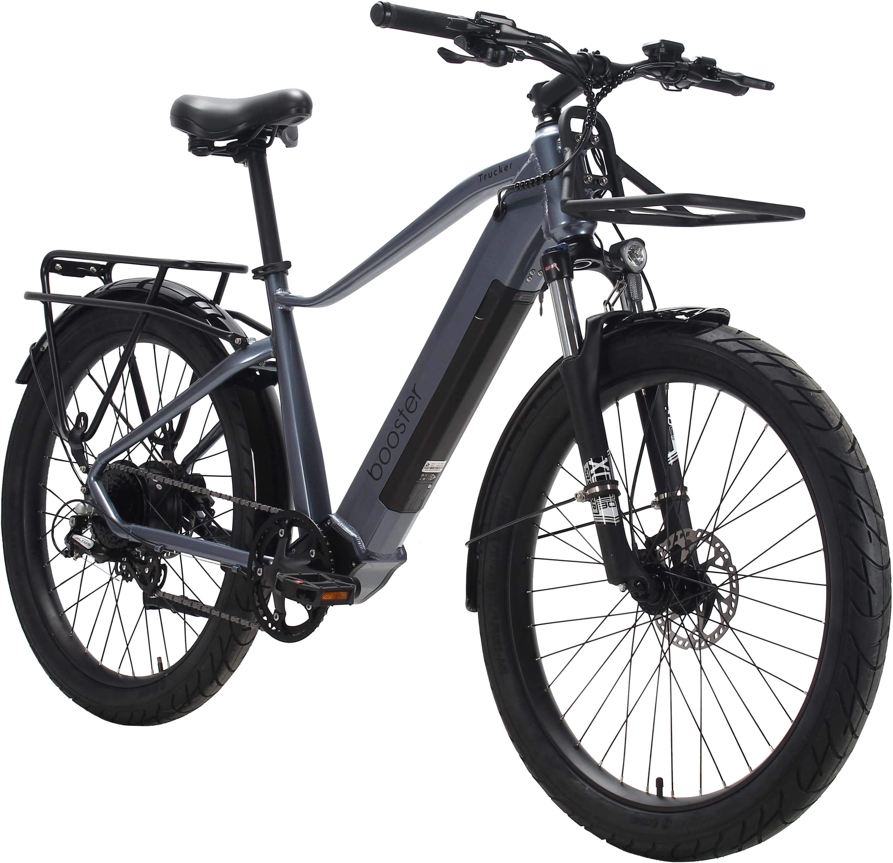 Booster Trucker 500W Electric Fat Tire Bike with Suspension and Cargo Racks