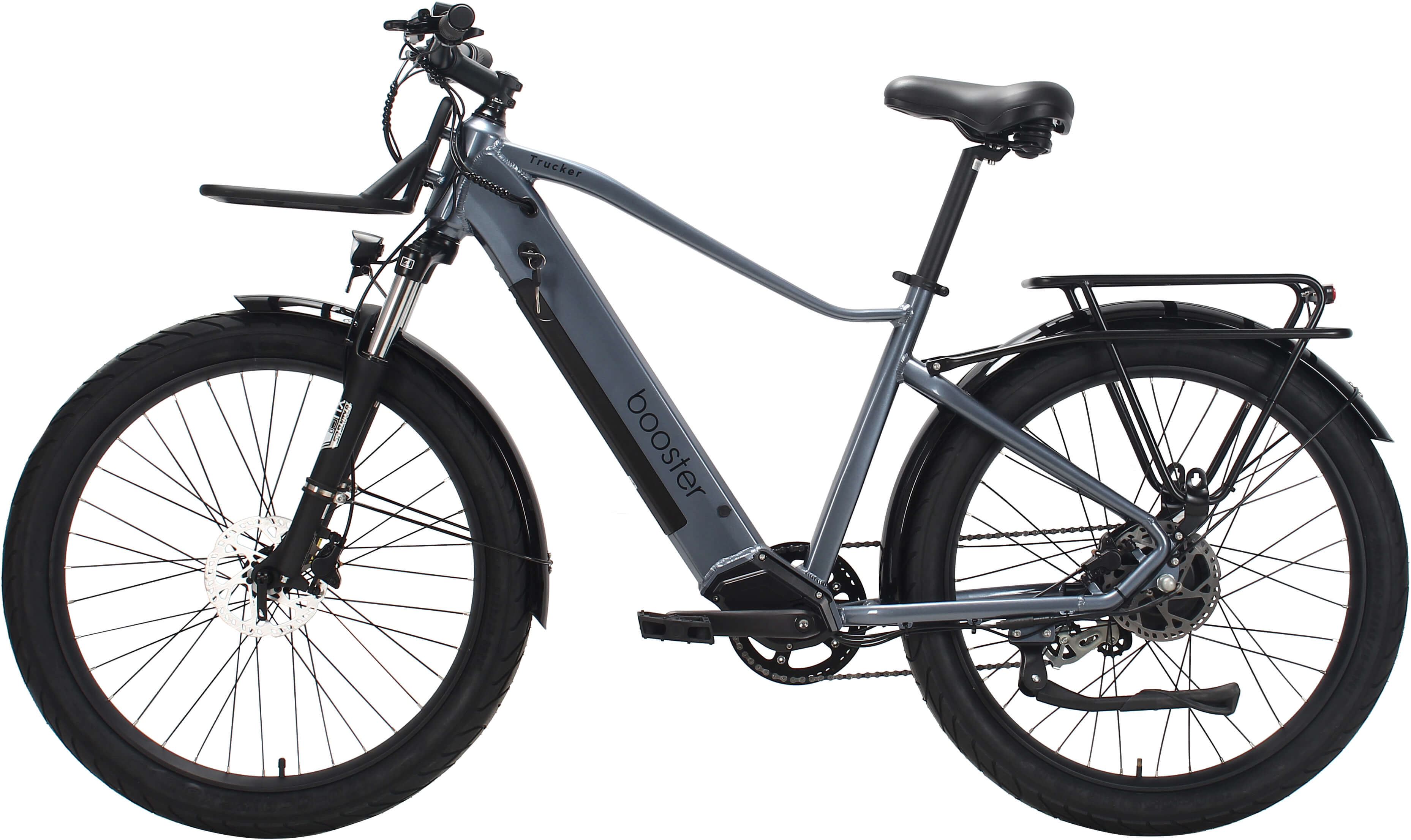 Booster Trucker 500W Electric Fat Tire Bike with Suspension and Cargo Racks